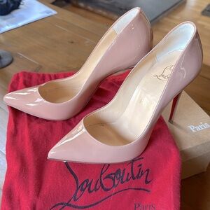 Christian Louboutin Pigalle 100 pumps, Nude patent leather, size 36.5 EU